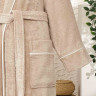 Халат махровый бамбуковый женский Zeron бежевый