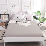 Простирадло Mirson 16-5703 Light Gray бязь 80x190 см на гумці по периметру