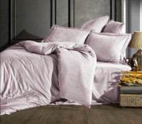 Постільна білизна Saheser Austin lilac євро сатин-жаккард