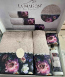 Набір рушників La Maison Violet з 3 шт. 30х50 см+ 50х90 см +70x140 см з парфумом