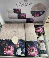 Набор полотенец La Maison Violet из 3 шт. 30х50 см+ 50х90 см +70x140 см с парфюмом
