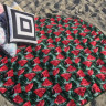 Круглое пляжное полотенце Махра/велюр. 150х150см., Арбуз1