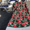 Круглое пляжное полотенце Махра/велюр. 150х150см., Арбуз1