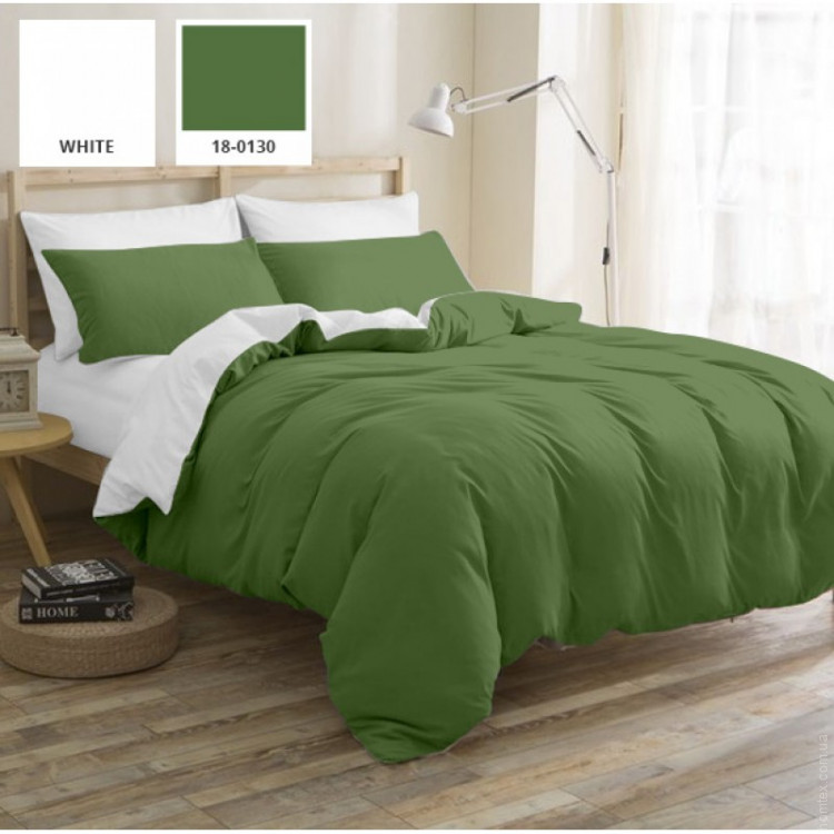 Наволочка Mirson Green Diego (11-2107+18-0130) бязь 70x70 см