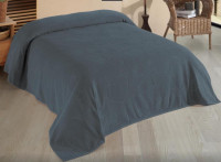 Простынь махровая Uniko crown home 220x240 см Сердечки темно-серая