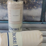 Сатинове простирадло на гумці Diore Home 180x200+30 см з наволочками світло-бежева