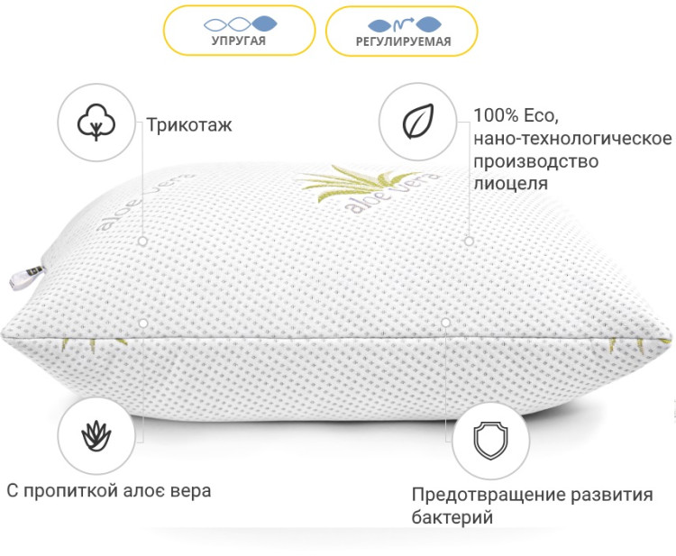 Подушка з Тенсель антиалергенна Dorotea Modal 60x60 см, №723, пружна