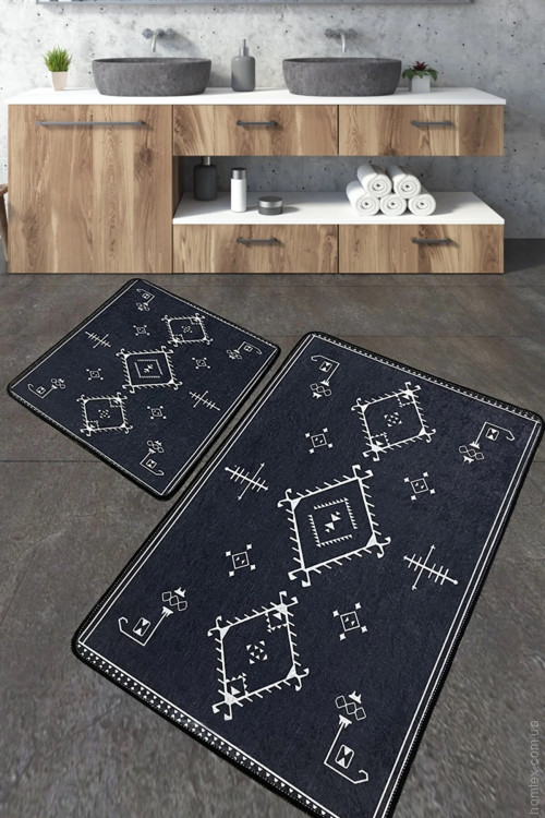 Набор ковриков для ванной Chilai Home ANTIGUO FUME 60x100 см + 50x60 см