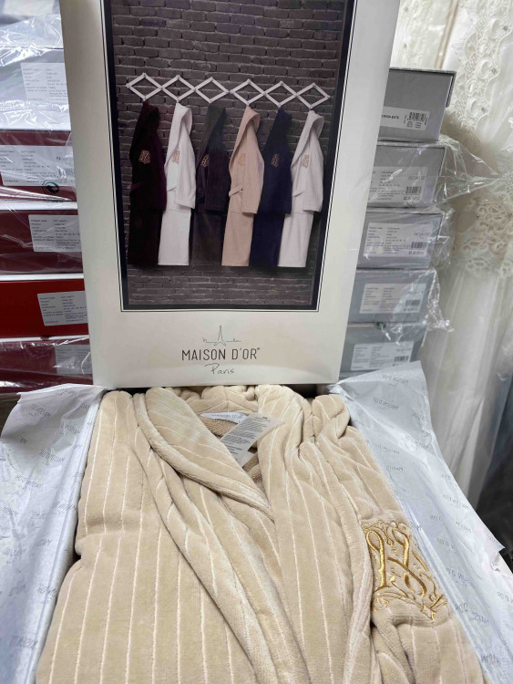 Халат махровый Maison Dor Alberto бежевый XL