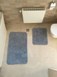 Набор хлопковых ковриков для ванной Zeron Tufting Mat из 2-х штук 50х60 см + 60х100 см серо-синий