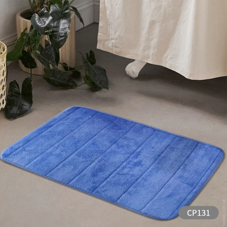 Килимок для ванної кімнати HomyTex Blue (синій) 50x80 см
