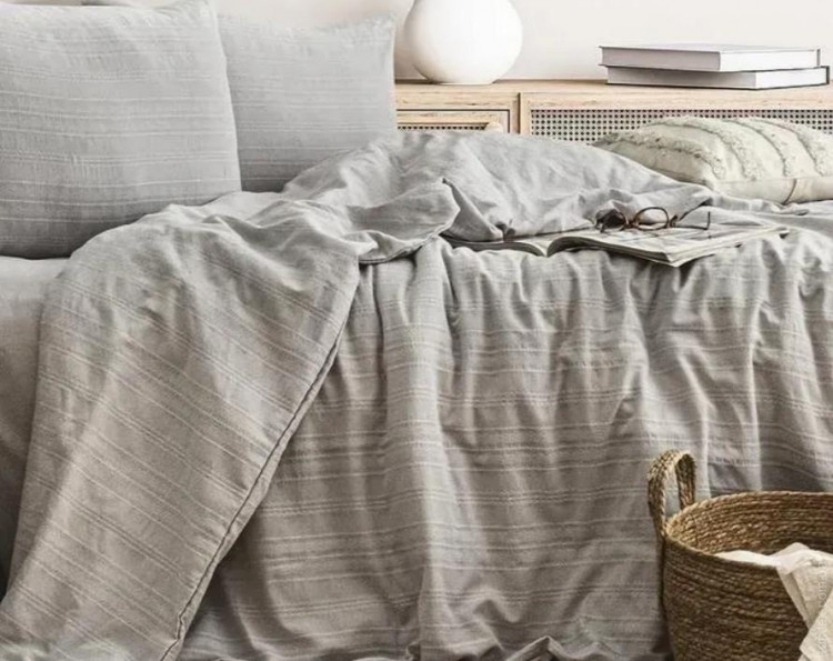 Постельное белье Saheser Salve gri вареный хлопок евро