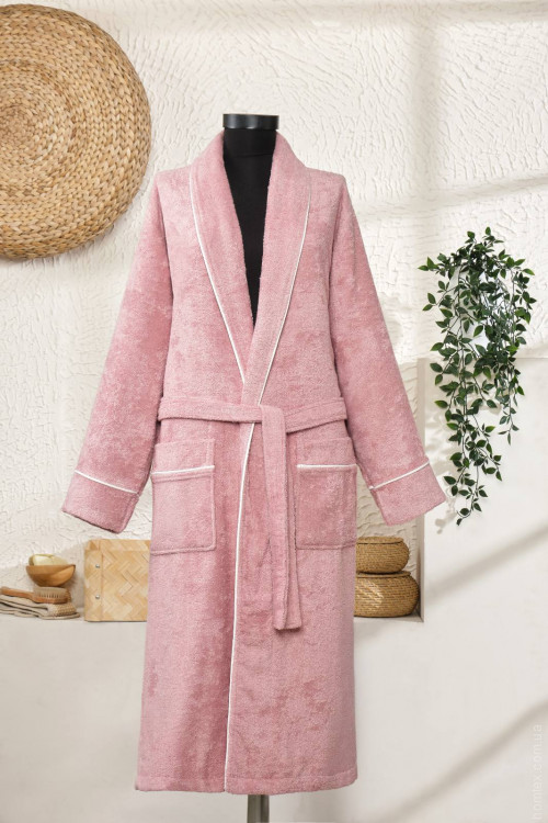 Халат махровый бамбуковый женский Zeron пудра