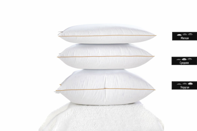 Подушка Mirson пухова DeLuxe white середня 60x60 см 