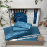 Постільна білизна Belizza Lisa Petrol сатин-жаккард євро