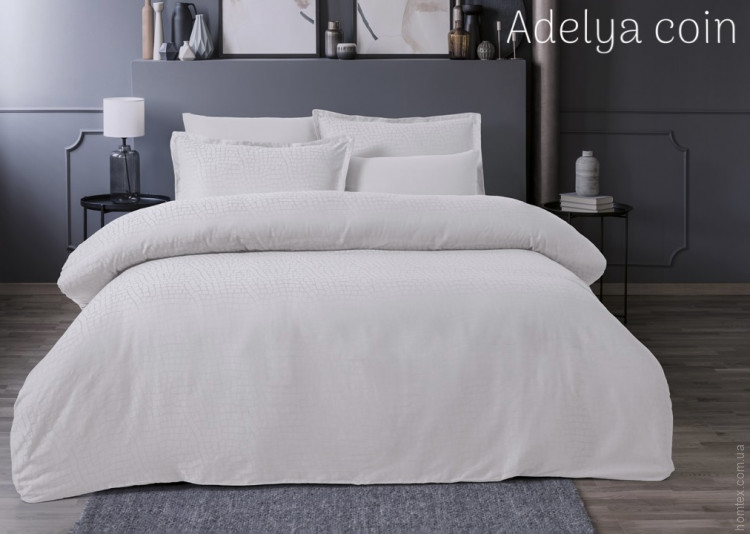 Постільна білизна Altinbasak сатин жаккард Delux Adelya coin євро