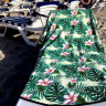 Круглое пляжное полотенце Махра/велюр. 150х150см., Tropic