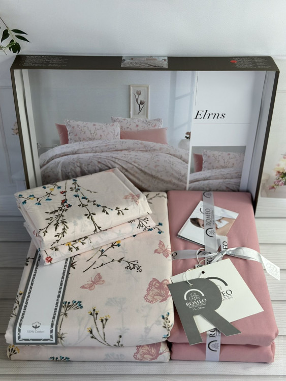 Постільна білизна поплін Romeo Home Elrns євро Постільна білизна поплін Romeo Home Elrns євро