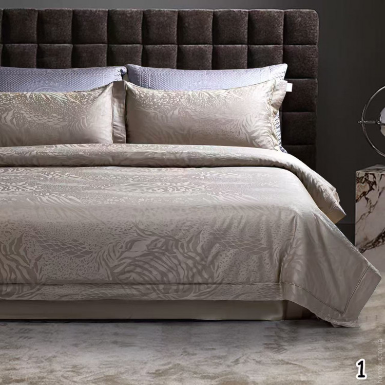 Постельное белье жаккардовое с летним одеялом Santfair евро, модель 3