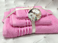 Набор махровых полотенец By Ido Line pink из 3 шт. 