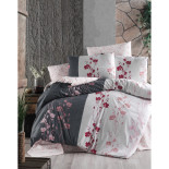 Постельное белье First Choice de luxe ранфорс Camelia anthracite евро