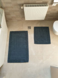 Набор хлопковых ковриков для ванной Zeron Mosso Mosaic из 2-х штук 50х60 см + 60х100 см аквамарин