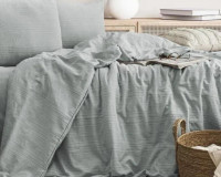 Постельное белье Saheser Salve mint вареный хлопок евро