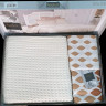 Комплект постельного белья с вафельным покрывалом Ранфорс 220*240 Pike Set (ТМ IPEXI) в коробке молочный