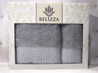 Набор махровых полотенец Belizza из 2 штук 50x90 см+70x140 см, модель 16