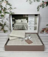 Постільна білизна Belizza Square Stone сатин-жаккард євро