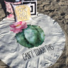 Круглое пляжное полотенце Махра/велюр. 150х150см., Kaktus