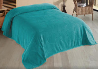 Простынь махровая Uniko crown home 220x240 см Сердечки изумрудная