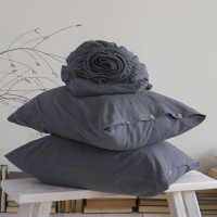 Набор простынь La Modno 180x200+30 см на резинке с наволочками 50х70 см Stonewashed Anthracite Набор простынь La Modno 180x200+30 см на резинке с наволочками 50х70 см Stonewashed Anthracite