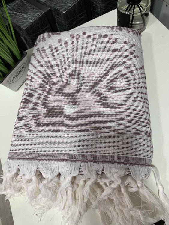 Полотенце Pestemal Sikel Liya 100x150 см лиловое Полотенце Pestemal Sikel Liya 100x150 см лиловое