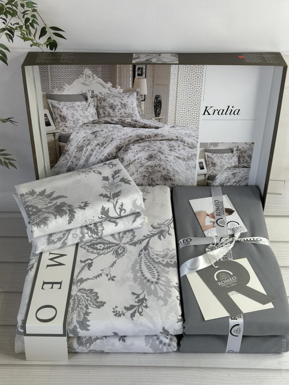 Постільна білизна поплін Romeo Home Kralia євро Постільна білизна поплін Romeo Home Kralia євро