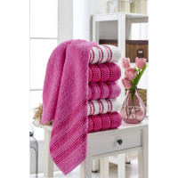 Набор полотенец Eponj Home - Vorteks makara pembe розовый 50х85 см (6 шт)