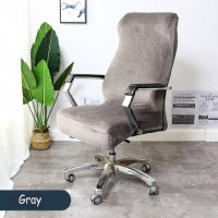 Чехол на офисное кресло Homytex велюровый серый, размер Л