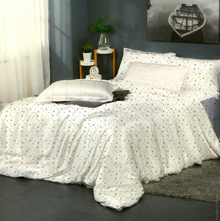 Постельное белье Zastelli 235 разные звезды Поплин двуспальный