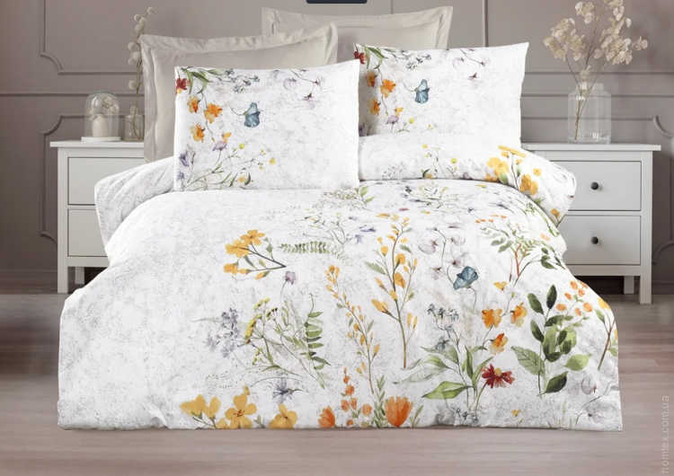 Постельное белье Altinbasak Fiora marble ранфорс евро