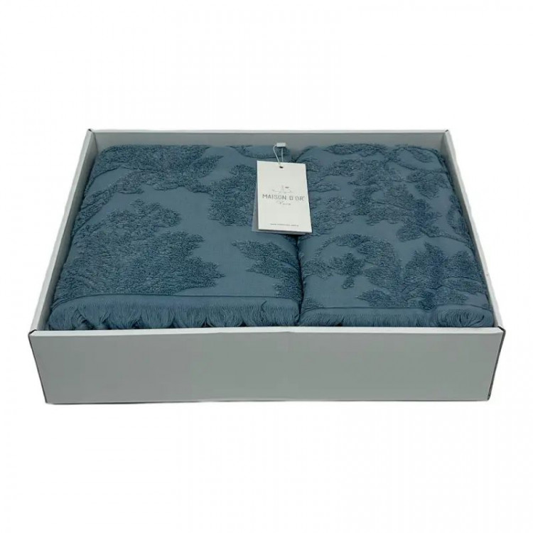 Набір рушників Maison D'or SANDA BLUE (синій) 50x100 см + 85x150 см