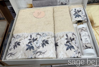 Набір рушників La Maison Sage bej з 3 шт. 30х50 см + 50х90 см + 70х140 см з парфумом