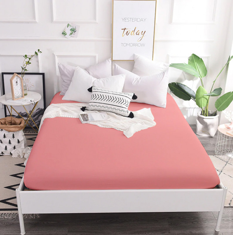 Простынь Mirson 0132 Silvia сатин 120x190 см на резинке по периметру