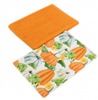 Набор полотенец Maisonette Pumpkin оранжевый 375 г/м2 из 2-х шт. 40х60 см