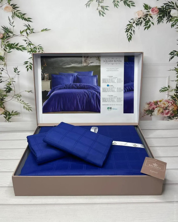 Постільна білизна Belizza Square Royal сатин-жаккард євро
