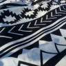 Круглое пляжное полотенце Махра/велюр. 150х150см., фламинго