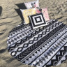 Круглое пляжное полотенце Махра/велюр. 150х150см., фламинго