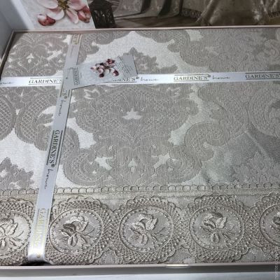 Покрывало Gardine's жаккардовое 240х260см. с наволочками Diana bej