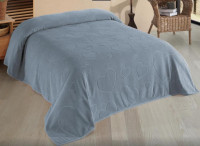 Простынь махровая Uniko crown home 220x240 см Сердечки серая