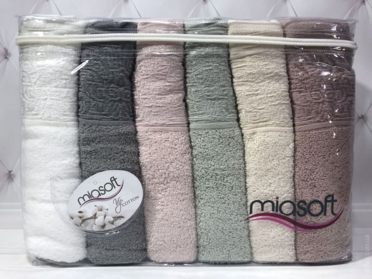 Набор махровых полотенец Pupilla из 6 шт.  70х140  см. Side 