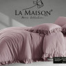 Постельное белье вареный хлопок La Maison Weens blush с рюшами евро